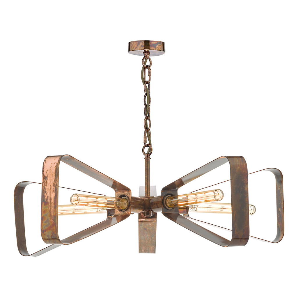 Yavanna Industrial 5 Light Pendant Oiled Copper<br>Mottled Copper
