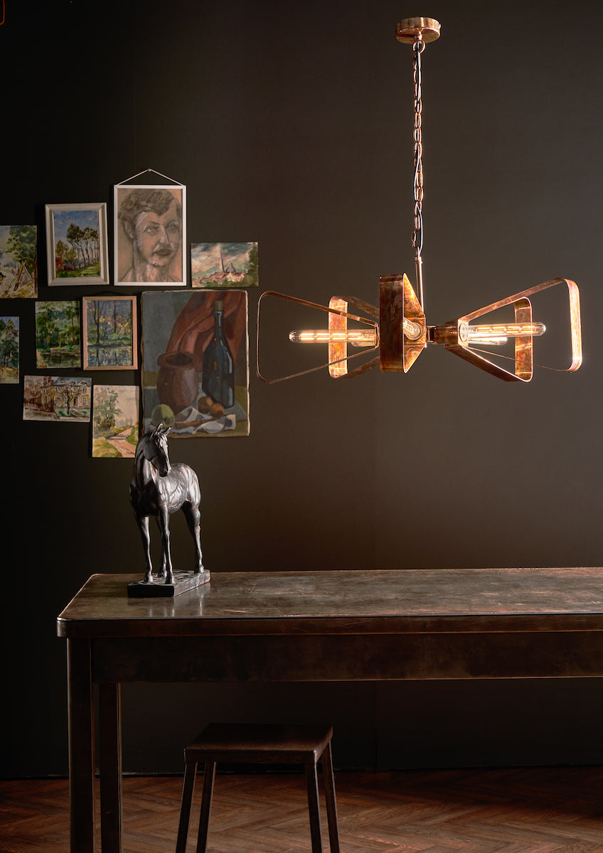 Yavanna Industrial 5 Light Pendant Oiled Copper<br>Mottled Copper