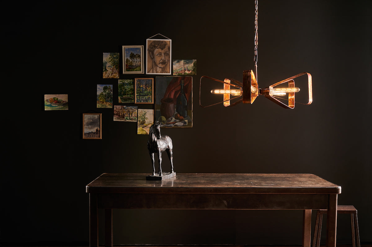 Yavanna Industrial 5 Light Pendant Oiled Copper<br>Mottled Copper