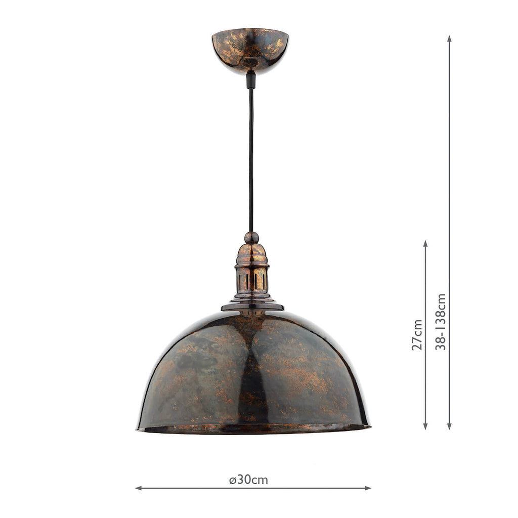 Yoko 1 Light Pendant Mottled Bronze<br>Mottled Bronze