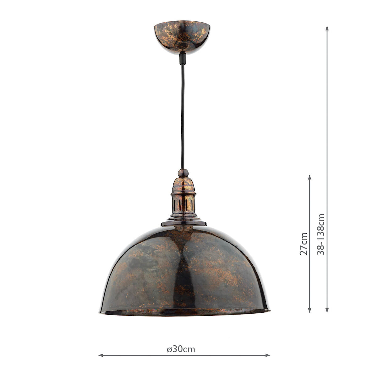 Yoko 1 Light Pendant Mottled Bronze<br>Mottled Bronze