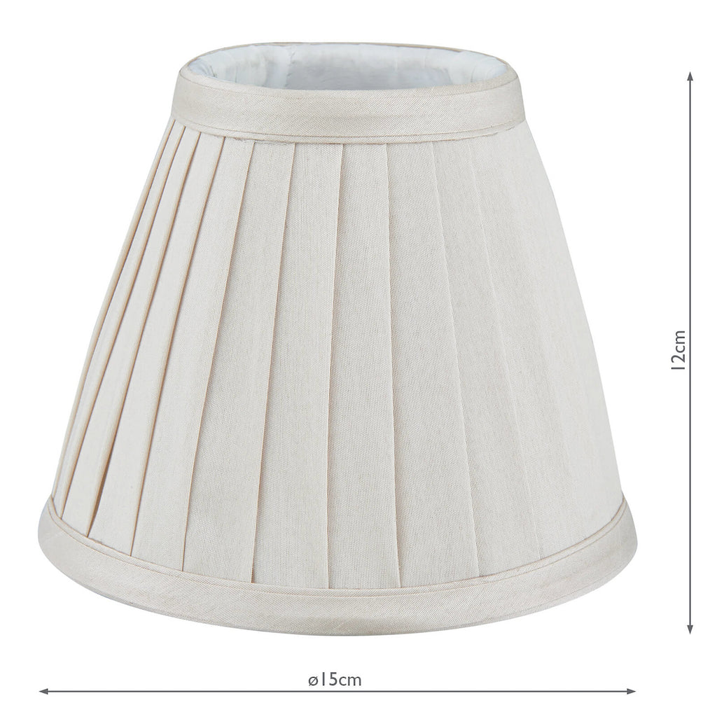Yovanna Ivory Faux Silk Pleated Shade 15cm<br>Ivory