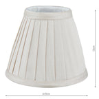Yovanna Ivory Faux Silk Pleated Shade 15cm<br>Ivory