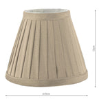 Yovanna Taupe Faux Silk Pleated Shade 15cm<br>Taupe