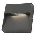 Yukon Outdoor Wall Light Square Eyelid Anthracite IP65 LED<br>Matt Grey