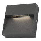 Yukon Outdoor Wall Light Square Eyelid Anthracite IP65 LED<br>Matt Grey