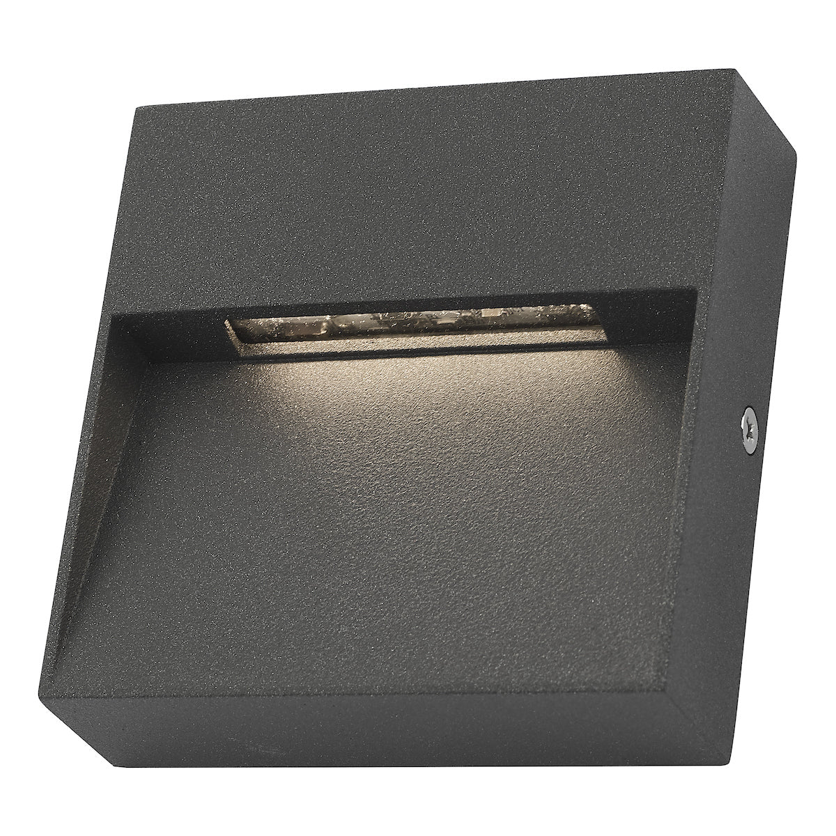 Yukon Outdoor Wall Light Square Eyelid Anthracite IP65 LED<br>Matt Grey