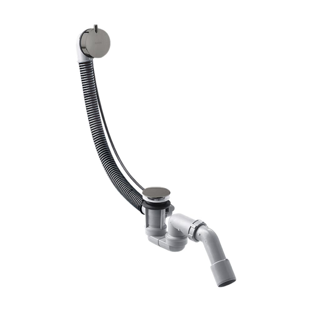 Hansgrohe Axor Flexaplus S Waste and Overflow Set for Standard Bath Tubs Polished Black Chrome 58316330