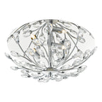Zafir 3 Light Flush Polished Chrome Crystal<br>Polished Chrome