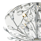 Zafir 3 Light Flush Polished Chrome Crystal<br>Polished Chrome