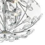 Zafir 3 Light Flush Polished Chrome Crystal<br>Polished Chrome