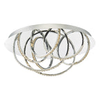 Zancara Large 7 Light Flush Polished Chrome Crystal LED<br>Polished Chrome