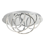 Zancara Large 7 Light Flush Polished Chrome Crystal LED<br>Polished Chrome