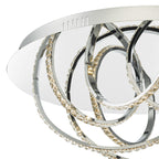 Zancara Large 7 Light Flush Polished Chrome Crystal LED<br>Polished Chrome