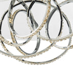 Zancara Large 7 Light Flush Polished Chrome Crystal LED<br>Polished Chrome