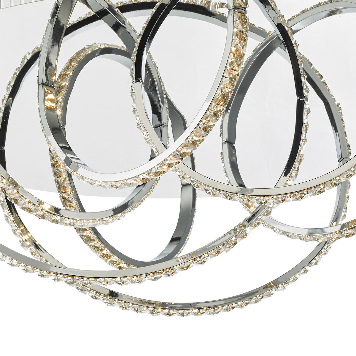 Zancara Large 7 Light Flush Polished Chrome Crystal LED<br>Polished Chrome