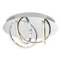 Zancara Small 4 Light Flush Polished Chrome and Crystal LED<br>Polished Chrome