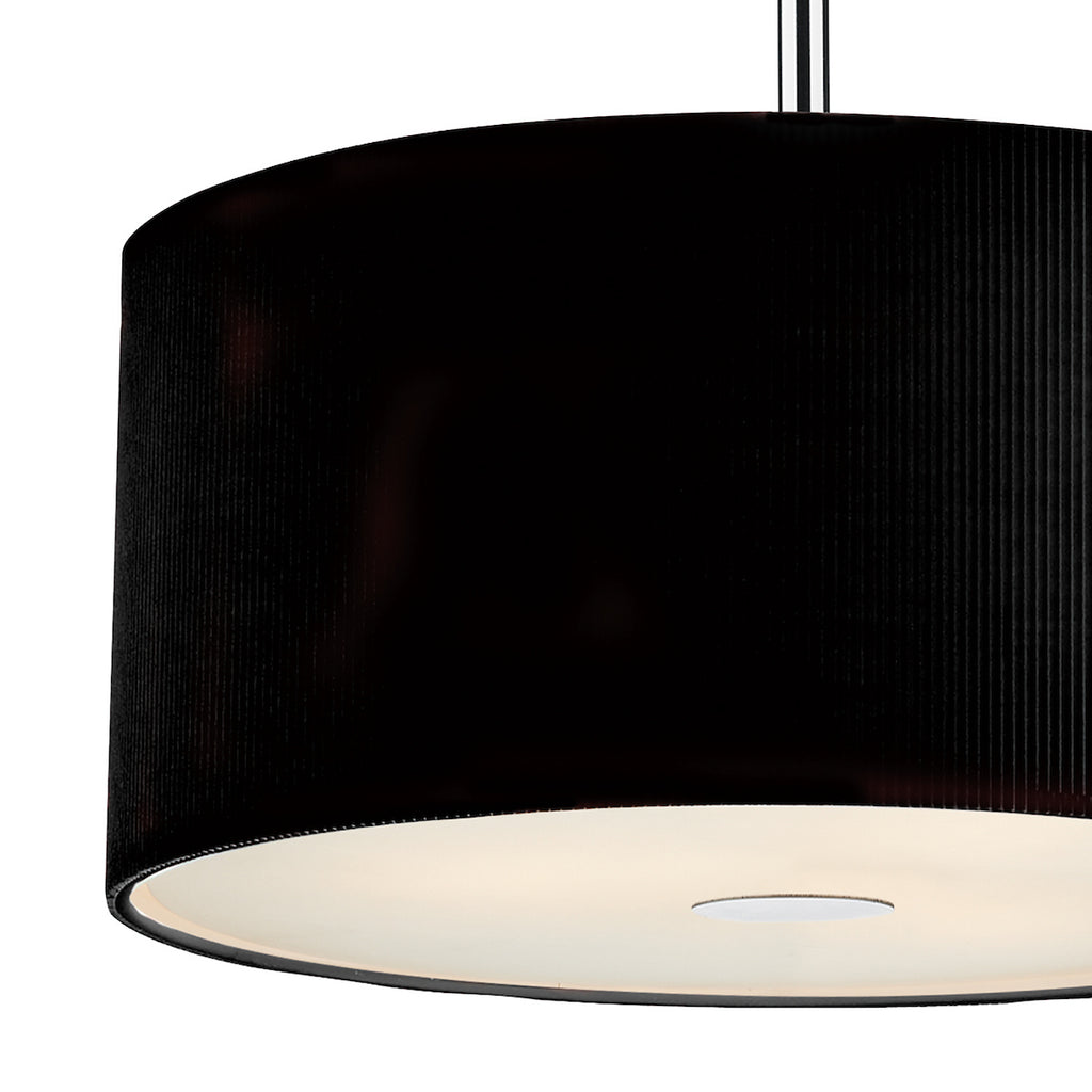 Zaragoza 3 Light Pendant Black 40cm<br>Black