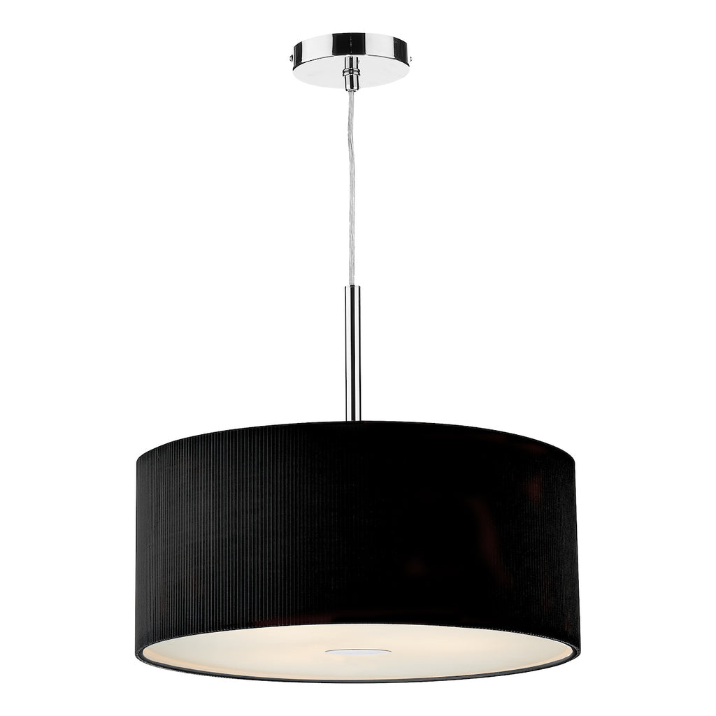 Zaragoza 3 Light Pendant Black 60cm<br>Black
