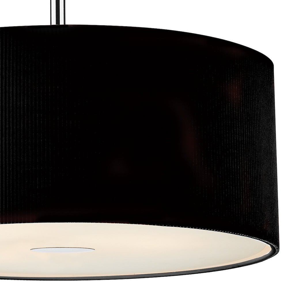 Zaragoza 3 Light Pendant Black 60cm<br>Black