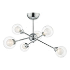 Zeke 6 Light Semi Flush Polished Chrome<br>Polished Chrome