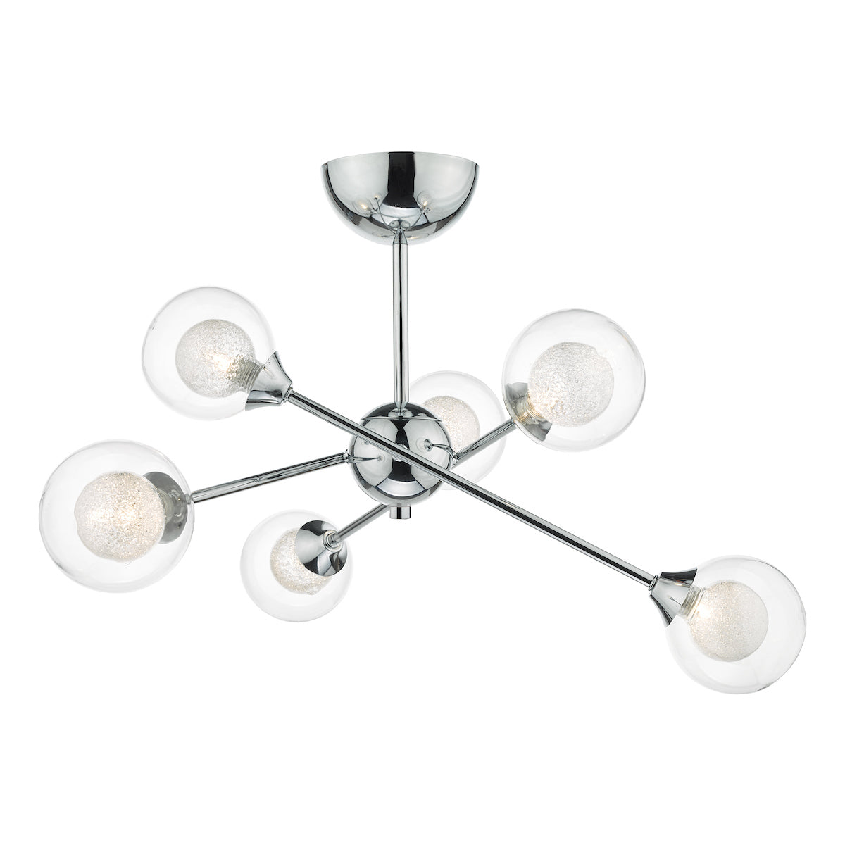 Zeke 6 Light Semi Flush Polished Chrome<br>Polished Chrome