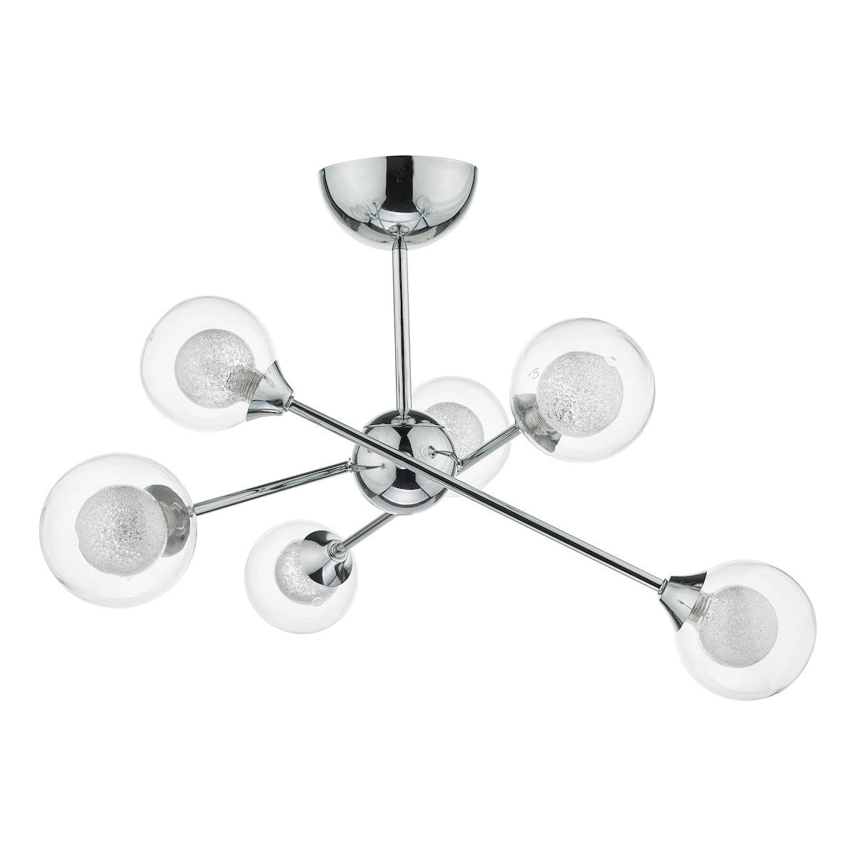 Zeke 6 Light Semi Flush Polished Chrome<br>Polished Chrome