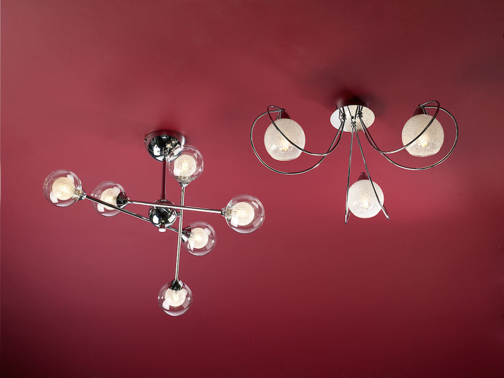 Zeke 6 Light Semi Flush Polished Chrome<br>Polished Chrome