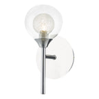 Zeke Wall Light Polished Chrome Glass<br>Polished Chrome