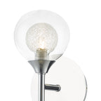 Zeke Wall Light Polished Chrome Glass<br>Polished Chrome