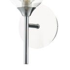 Zeke Wall Light Polished Chrome Glass<br>Polished Chrome