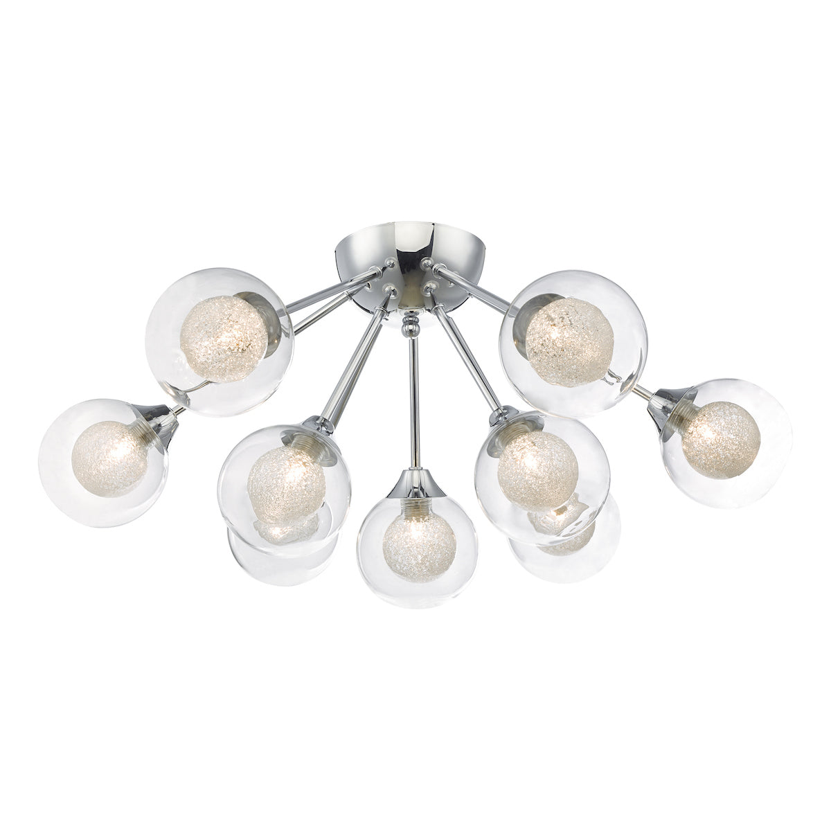 Zeke 9 Light Semi Flush Polished Chrome<br>Polished Chrome