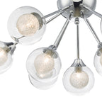 Zeke 9 Light Semi Flush Polished Chrome<br>Polished Chrome