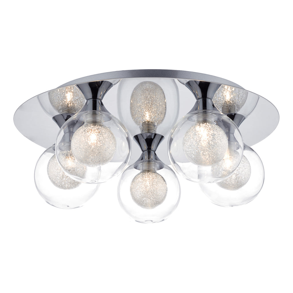 Zeke 5 Light Flush Polished Chrome<br>Polished Chrome