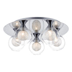 Zeke 5 Light Flush Polished Chrome<br>Polished Chrome