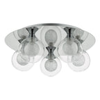 Zeke 5 Light Flush Polished Chrome<br>Polished Chrome