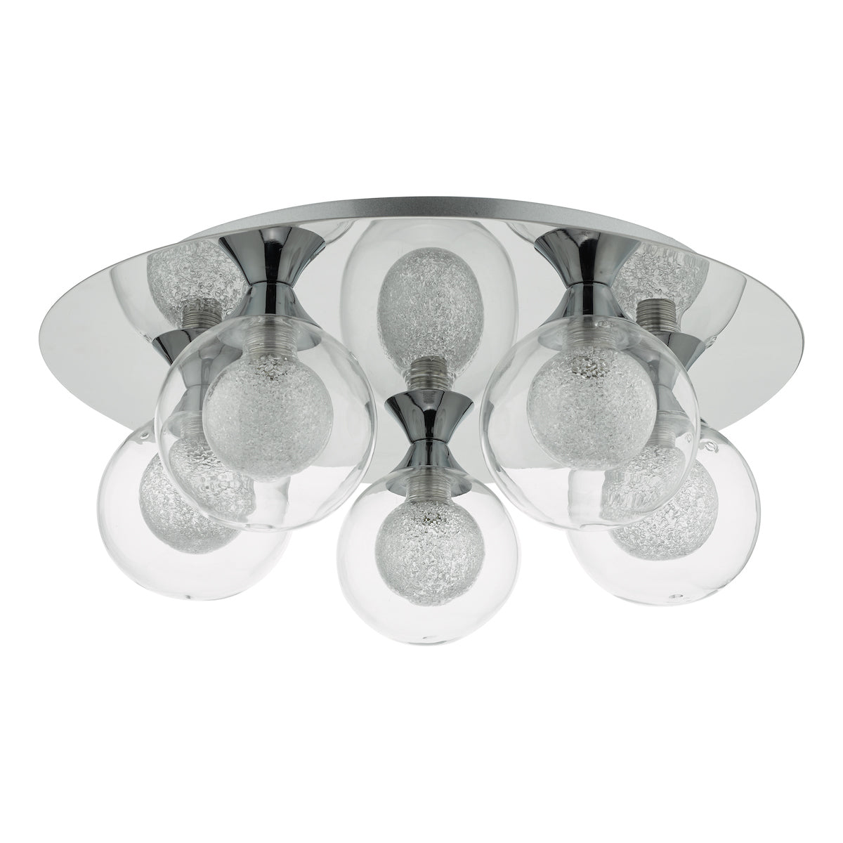 Zeke 5 Light Flush Polished Chrome<br>Polished Chrome