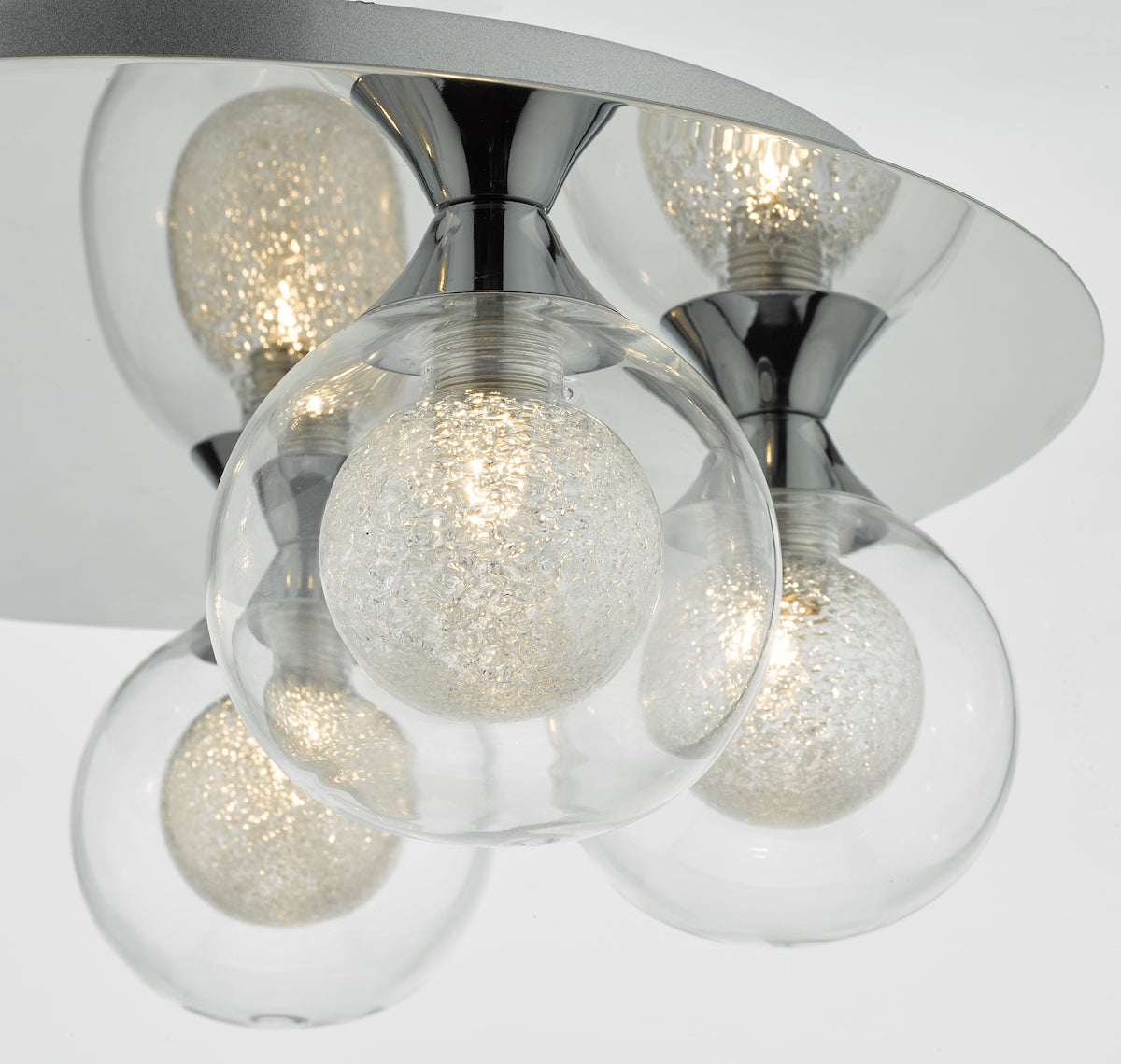 Zeke 5 Light Flush Polished Chrome<br>Polished Chrome