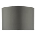 Zeya Grey Faux Silk Drum Shade 37cm<br>Grey