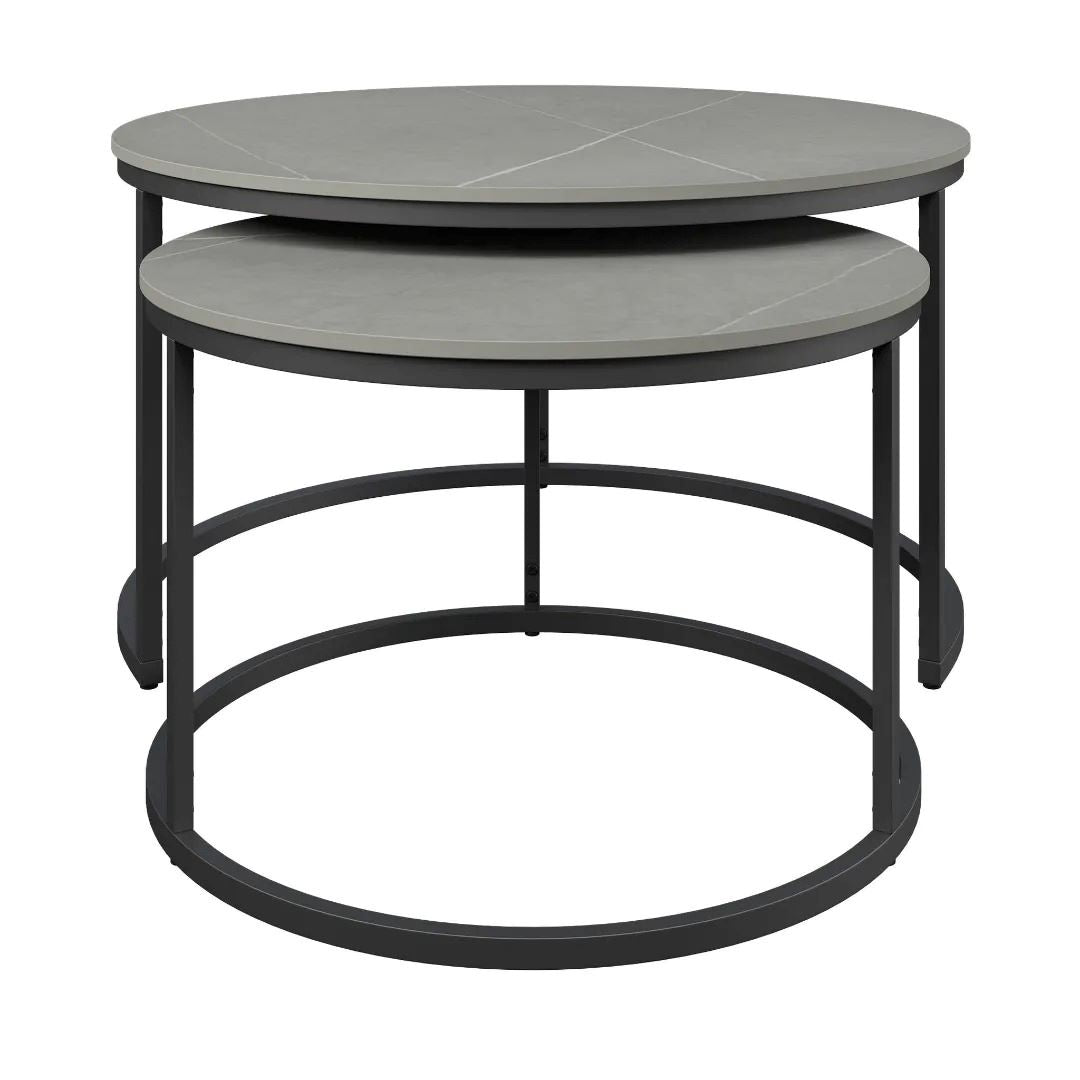 Zico Grey Ceramic Coffee Table Set - Pair