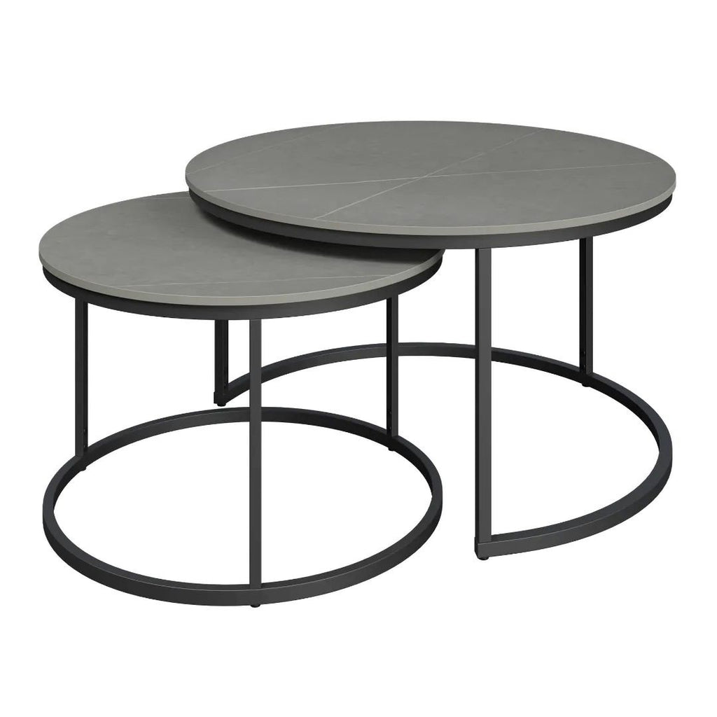 Zico Grey Ceramic Coffee Table Set - Pair