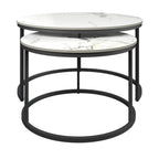Zico White Ceramic Coffee Table Set - Pair