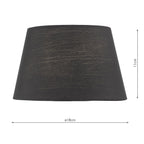 Zira Black Faux Silk Candle Clip Shade 18cm<br>Black