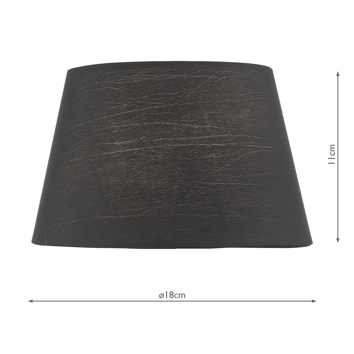 Zira Black Faux Silk Candle Clip Shade 18cm<br>Black