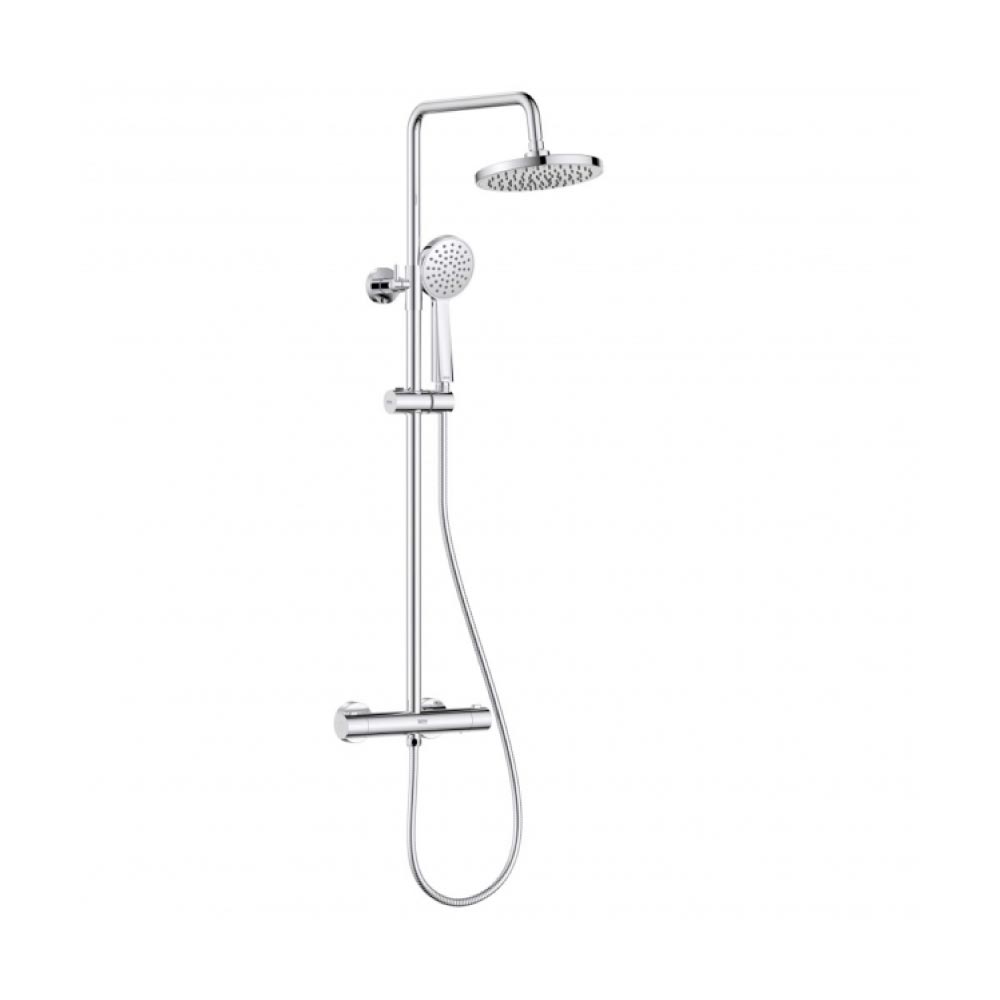 Bristan Zing2 Thermostatic Rigid Bar Mixer Shower with Shower Kit and Fixed Head - Chrome