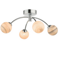 Izzy 4 Light Chrome Semi-Flush Ceiling Fitting