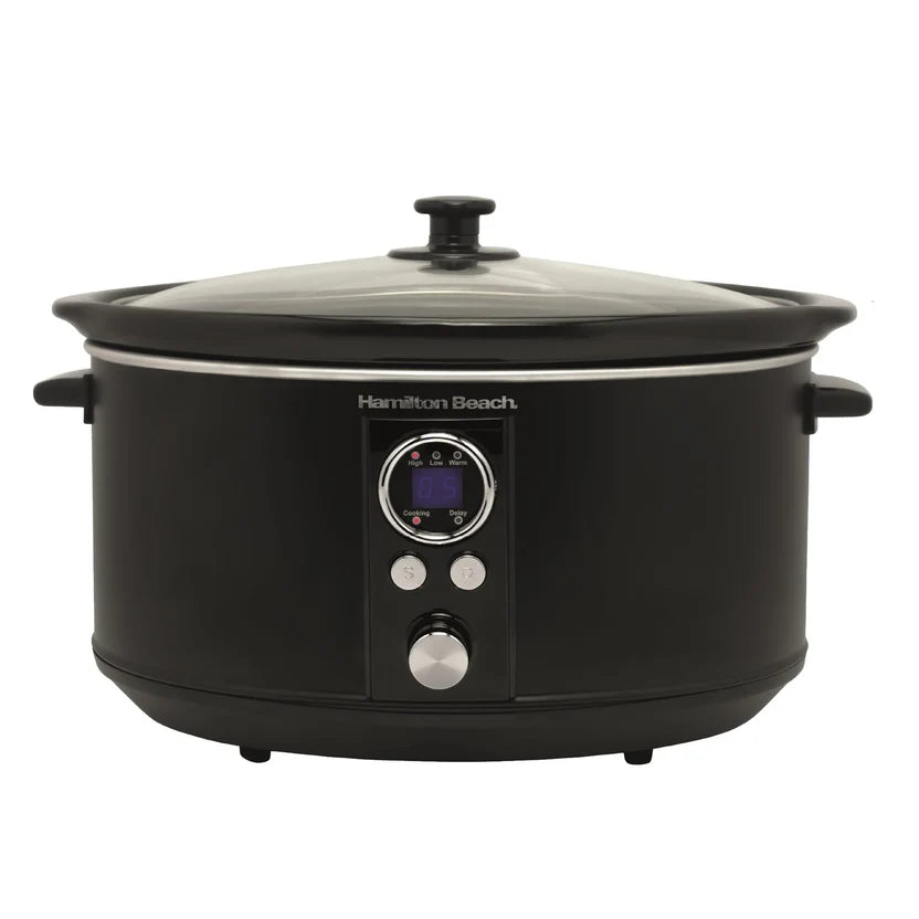 Hamilton Beach HBCDE650BLK 6.5L Digital Oval Slow Cooker - Black