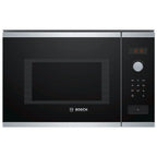 Bosch BFL553MS0B Series 4 Built-in Microwave Oven in Brushed Steel/Black