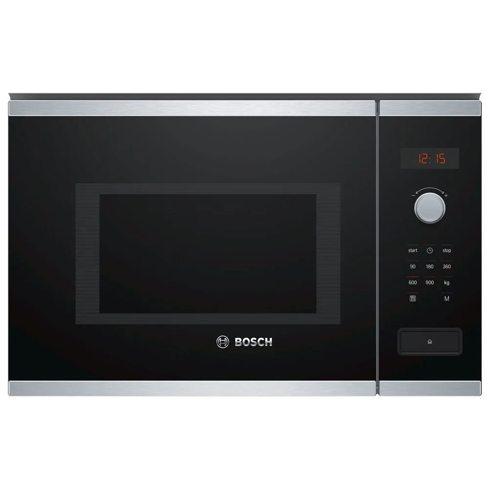 Bosch BFL553MS0B Series 4 Built-in Microwave Oven in Brushed Steel/Black