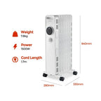 Igenix IG2615 1500W Oil filled Radiator White